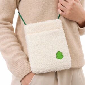 Nature Republic Herbology White Faux Fur Crossbody Bag - NWT